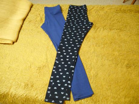 2x dievčenské legíny 140-146cm, f&f,146