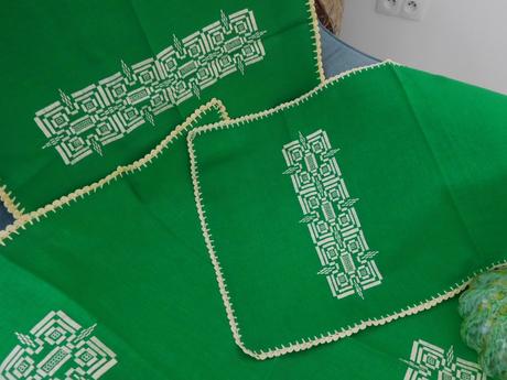 Set obrusov zelená, 