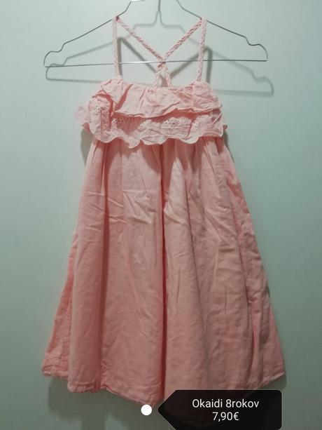 Letné bavlnené šaty s volánikom okaidi, 128