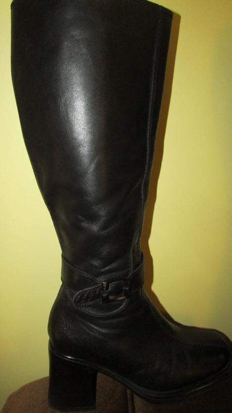 Celokožené vysoké čižmy zn. stival, stival,38