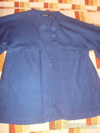 Modry sveter - bolerko aj pre tehulky, atmosphere,m