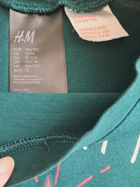 Pyzamko pizza v.146/152, h&m,152