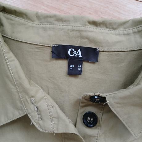 Bavlnené košeľové šaty, c&a,48