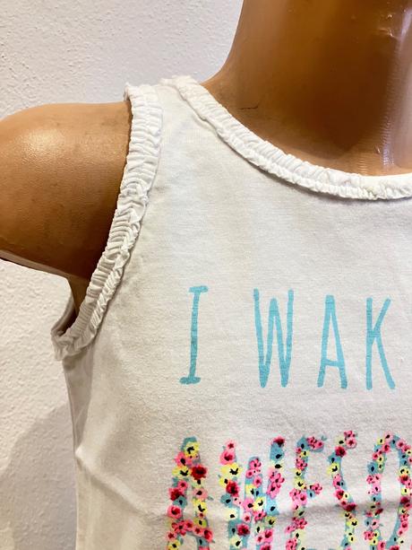 Dievčenské tielko s fodričkami a nápisom  (98-104), cubus,98 / 104