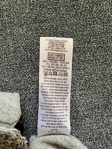Krasny strieborny top s kamienkami, dorothy perkins,38