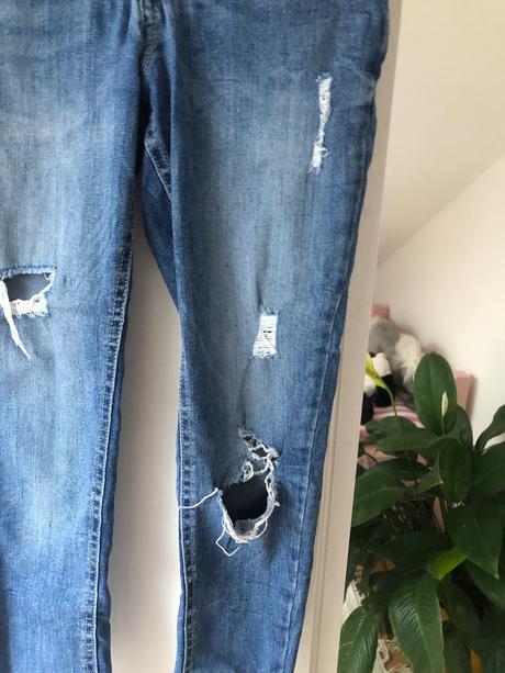 Obtiahnuté modré džínsy/ obtiahnuté rifle, f&f,xs