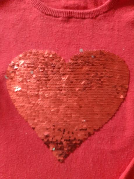 Pulóver so srdiečkom 122/128, h&m,128