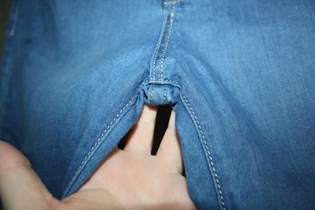 Dámske 3/4-ťové riflové nohavice č.32, 32