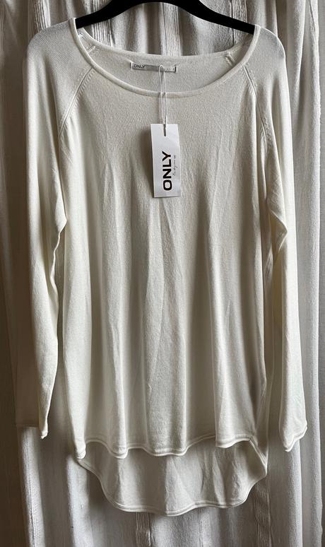 Only predĺžený smotanový pulover vel.s, only,s