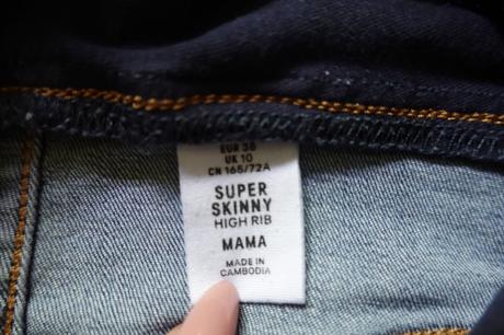 Tehotenské rifle h&m mamam super skinny, h&m,38