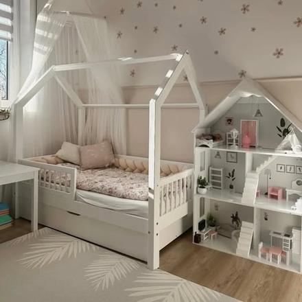 Drevená posteľ domček,rôzne veľkosti,farby, šírka (cm): 90,dĺžka (cm): 200