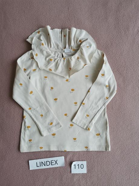 Lindex tricko dlhy rukav kvietky, lindex,110