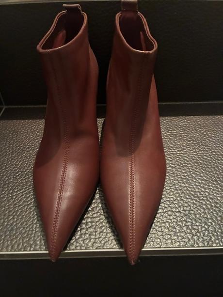 Zara členkové topánky kožené, mango,39