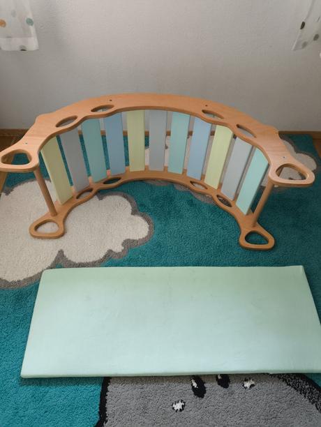 Montessori xxl hojdačka, šmykľavka s matracom, 