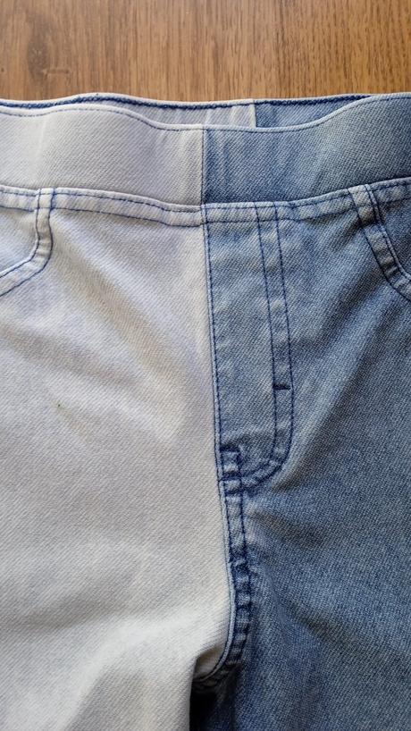 Štýlové dvojfarebné džegínsy, h&m,152