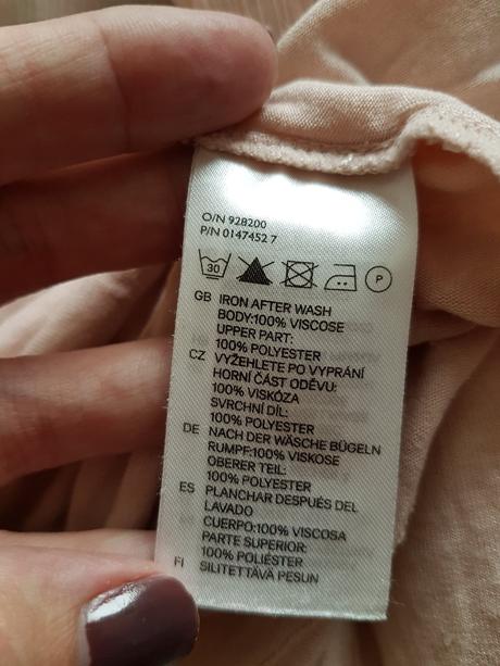 Jemný broskynkový elegantný top h&m vel.s, h&m,s