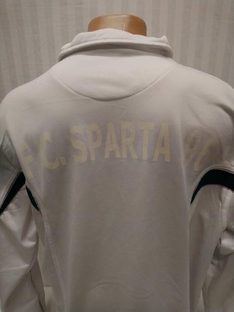 Pánska biela mikina na zips, nápis f.c.sparta mass, xl
