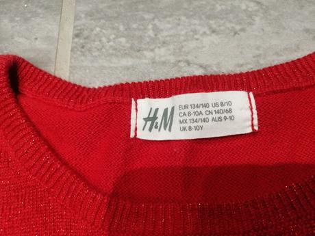 Lurexové šaty ham v134-140,8-10r., h&m,134