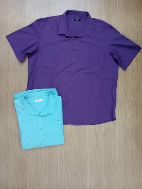 Krásna purpurová košeľa +modrá grátis (už s poštou, f&f,46