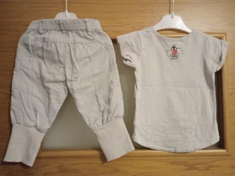 Benetton komplet nohavice tričko sylvester looney, benetton,62