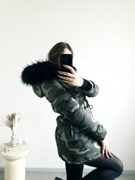 Vojenská bunda s kožušinou xs/s, xs