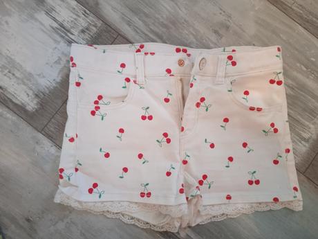 Čerešničkové riflové kraťasy 8/10 rokov, l.o.g.g.,140