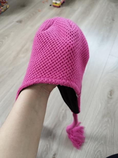 Dievčenská čiapka - ušianka na cca 6-7 rokov, 116