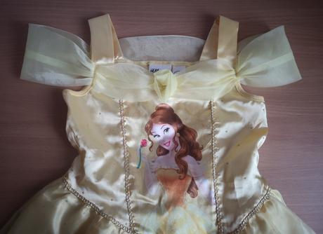 Zlato-žlté šaty s bellou z rozprávky, v. 122/128, h&m,128