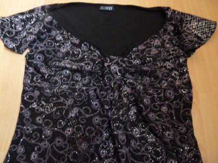 Cierno fialovo strieborne nepouzite tricko, l