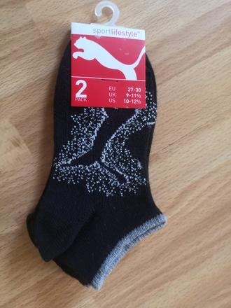 Puma dievčenské ponožky 2 páry veľkosť 27-30, puma,27 / 28 / 29 / 30