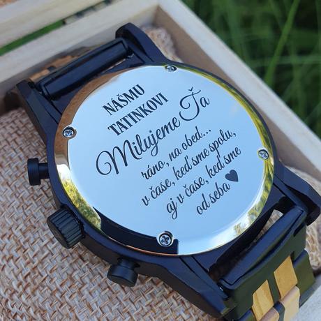 Drevené hodinky royal black,