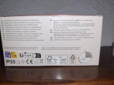 2ks led sviečky voskové s plápolajúcim plameňom. s,