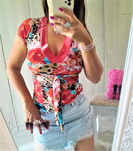 Sexi saténové tričko-s/m, s