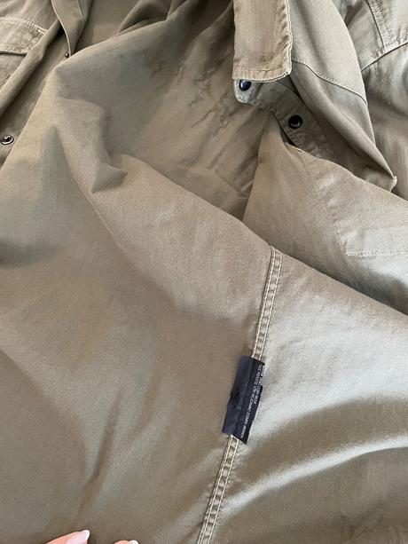 Khaki roztrhaná košeľa pánska, zara,m
