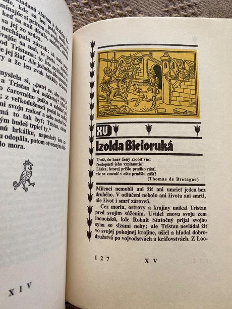Stará retro kniha román o tristanovi a izolde,