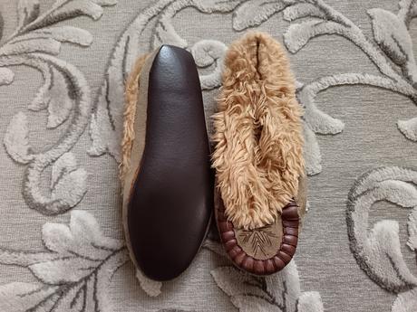 Teplé kožené papuče, 36