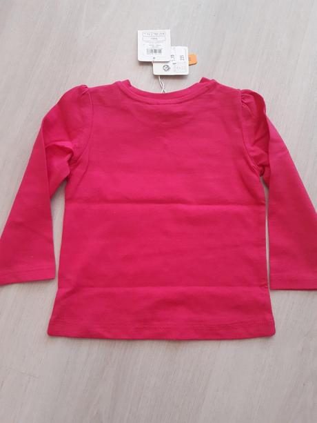 Dievčenské ružové tričko dlhý rukáv (9-12 mes.), fagottino,74