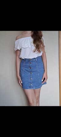 Riflová sukňa, h&m,34