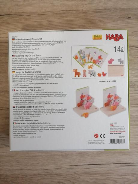 Haba stohovacia hra s predlohami na farme, 