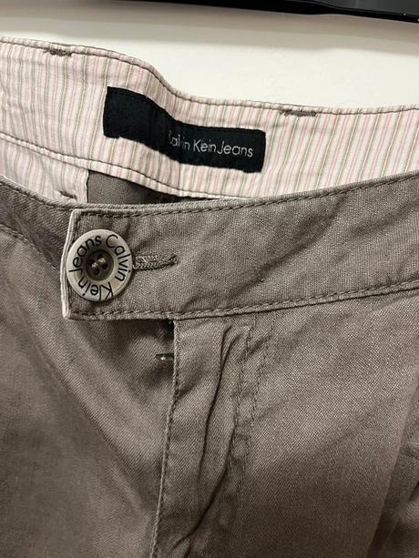 Ľanovobavlnené cargo nohavice calvin klein jeans, calvin klein,30