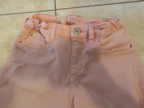 Nohavice ružové detské dievčenské denim, denim,140