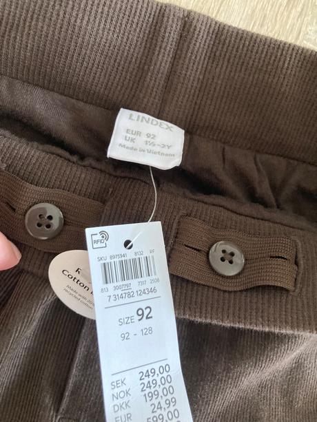 Lindex menčestrové tepláky 92, lindex,92