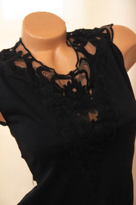 Čierny bavlnený body top, l, bershka,l
