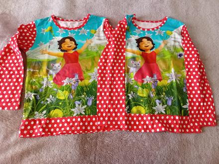 Tričká pre dvojičky dievčatá heidi 140, 140