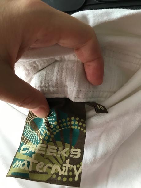 Tehotenské biele nohavice, 40