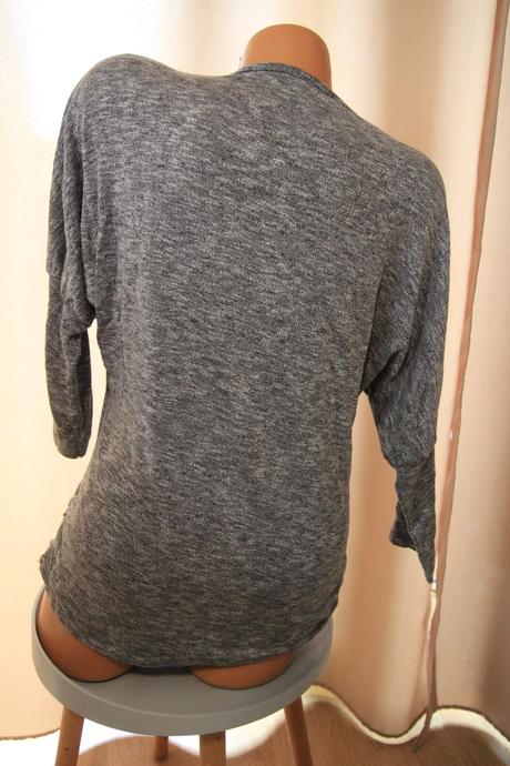 Šedý sveter so zipsom, l, l