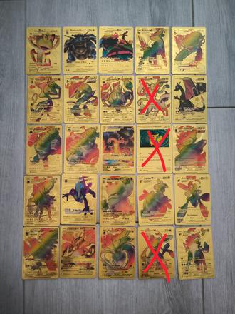 Zlaté pokémon karty,