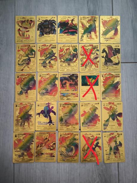 Zlaté pokémon karty, 