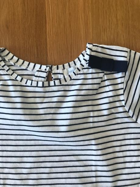 Jacadi pásikované tričko tmavomodré, jacadi,140