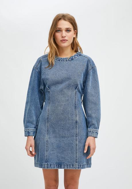 Riflové šaty zara s/m, zara,s